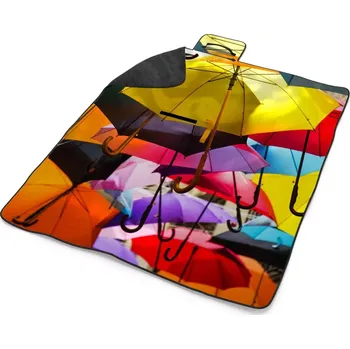 deka Sablio Plážová deka Deštníky: 200x140 cm