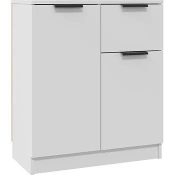 Komoda Komoda Minimalistická Bílá 60x30x70 cm se 2 Dvířky a Zásuvkou