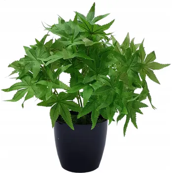 umělá květina Umělá rostlina Konopí v černém květináči, výška 33 cm