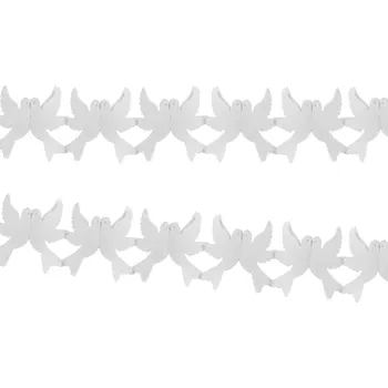 Junior Girlanda papírová 3 m - bílé holubice