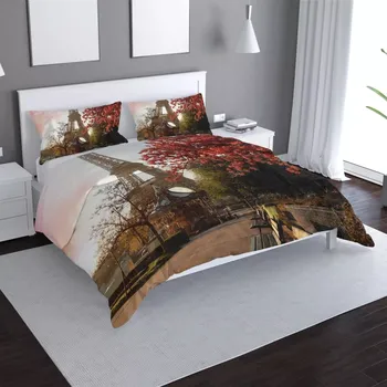 Povlečení Sablio Povlečení Eiffelova věž a červený strom - 140x200 / 90x70