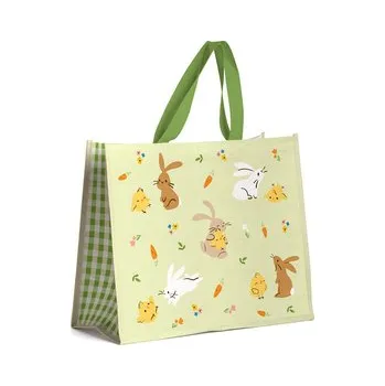 Nákupní taška - Springtime - Jaro - Králík - Kuřátko