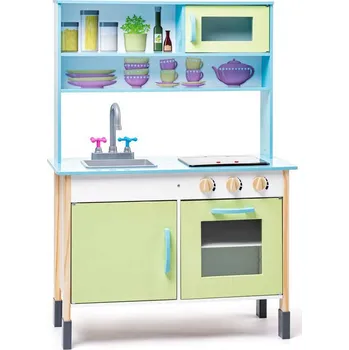 Dětská kuchyňka WOODY DŘEVO Kuchyňka dětská Barbara 71x101x34cm holčičí | 21
