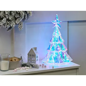 Vánoční dekorace LED dekorace vícebarevná PET stromeček sezónní doplněk domácí dekorace se světly Beliani