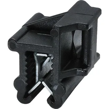 kabelová chránička Příchytka stahovacího pásku na hranu 0,7 - 3.0mm pásek vodorovně z bokem hrany<br />Výrobce: - 437434