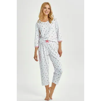 Dámské noční prádlo Dámské pyžamo Elodie bílé dlouhé, bílá L i170_3432-L-01 A/W 25-26