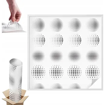 Obraz Okenní Fólie s S Potiskem Tečkované kruhy 100 x 100 cm