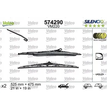 Stěrač Přední Lišta stěrače Valeo 574290 525 mm