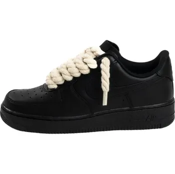 Pánské tenisky Nike Air Force 1 Black Low 07 Rope Laces Beige Velikost: 47