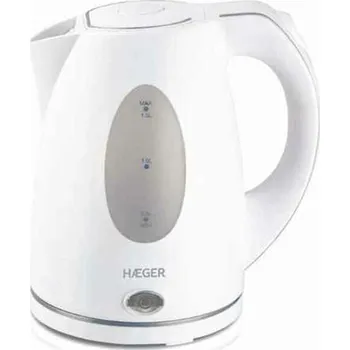 Rychlovarná konvice Konvice Haeger EK-15W.026A Nerezová ocel Bílá 2200 W 1,5 L