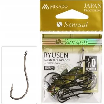 Rybářský háček Háček Mikado pro lov na dně se splávkem, s protihrotem, velikost 4, 10 ks