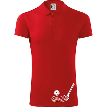 Pánská košile Floorball nápis šikmo - Polokošile Victory sportovní (dresovina) - S ( Červená )