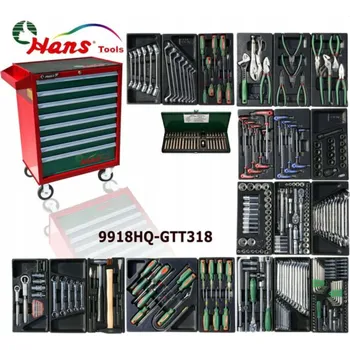 HANS TRUCK Dílenský vozík s nářadím, 318 dílů