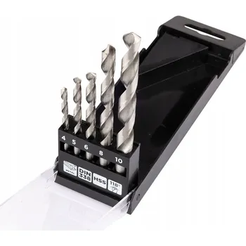 Vrták Vrtáky do kovu HSS, 4 - 10 mm, sada 5 ks, GRAPHITE 54T910