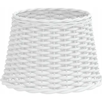 Stínidlo Proutěné stínidlo na lampu Ručně Vyráběné s Železným Držákem, Bílé, 40