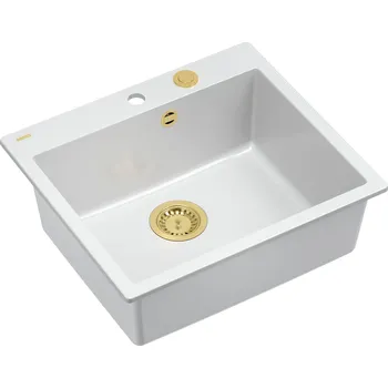 Kuchyňský dřez Quadron Morgan dřez graniteq 57x50 cm bílá HB8304U1-G1_P2O