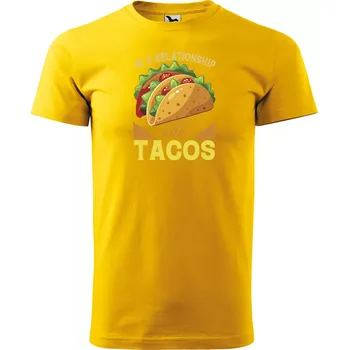 Sablio Tričko s potiskem In a relationship with TACOS - žluté L