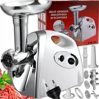 Kuchyňský mlýnek Mlýnek na maso MEMFLOW 2800 W stříbrný/šedý 2 kg/min 3 sítka