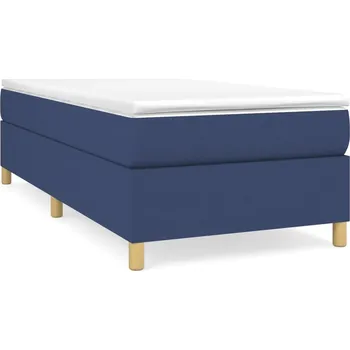 Postel Kontinentální postel 203 x 90 x 35 cm, modrá s matrací bílo-modrá