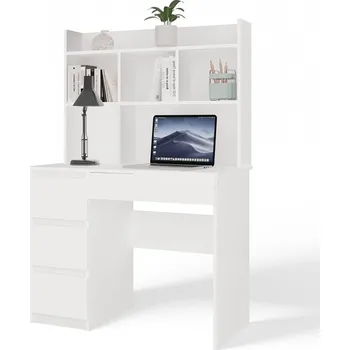 Psací stůl Psací stůl s nástavbou MIJAS levý matně bílý