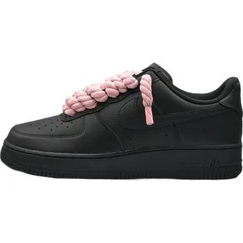 Dámské tenisky Nike Air Force 1 Black Low 07 Rope Laces Pink Velikost: 37.5