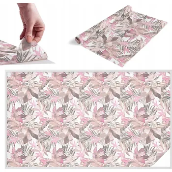 Obraz Okenní Fólie Mléčná S Potiskem Dekorativní Pastelové Květiny 200x116 cm