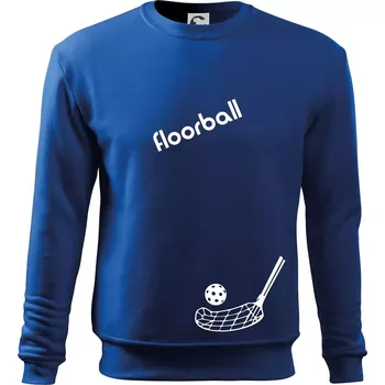 Pánská mikina Floorball nápis šikmo - Mikina Essential pánská - S ( Královská modrá )