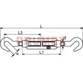 Matice Napínák hák-hák DIN 1480 M20 pozink