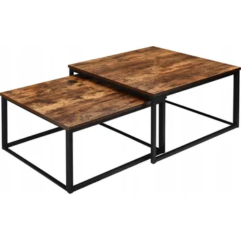 Konferenční stolek Kávový stolek LoftInspired čtvercový 75 x 75 x 42 cm dub antik