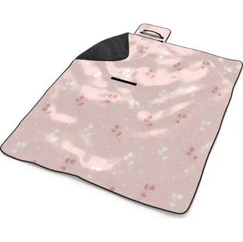 deka Sablio Plážová deka Bílé a růžové květy: 200x140 cm