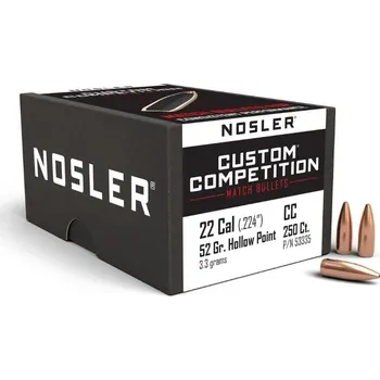 Příslušenství pro sportovní střelbu Střely Nosler Custom Competition HPBT .22 Cal., dia .224, 52grs (250 ks)