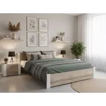 Postel IKAROS 140 x 200 cm, bílá/dub sonoma