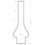 Cylindr k petrolejové lampě 25 cm
