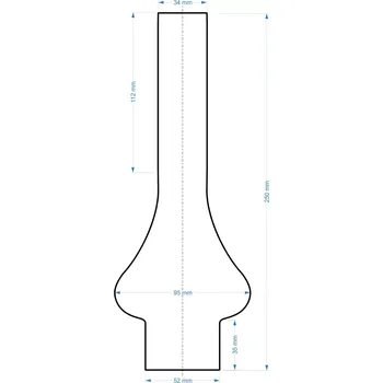 Petrolejová lampa Cylindr k petrolejové lampě 25 cm