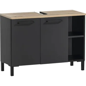 Koupelnový nábytek Koupelnová skříňka pod umyvadlo Möbelpartner Malte černá 79,8 x 58,3 x 32 cm