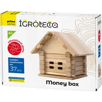 ostatní stavebnice Dřevěné Stavebnice Igroteco 0029 prasátko 37 ks.