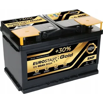 Autobaterie Akumulátor Euro-Start GOLD SMF 12V 80Ah/800A +P L3