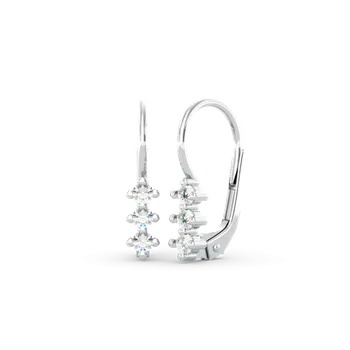 Náušnice Couple, Dívčí náušnice Lumine, bílé zlato se zirkony, 585-66-3-0468.1B00.0.00.001.07