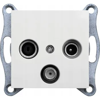 Elektrická zásuvka Anténní zásuvka nástěnná Hager bílá