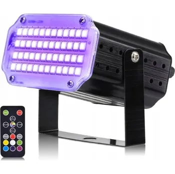 IP kamera LAMPA STROBOSKOPOWA BŁYSKOWA RGB S DÁLKOVÝM OVLÁDÁNÍM DISKO SVĚTLA 48 LED
