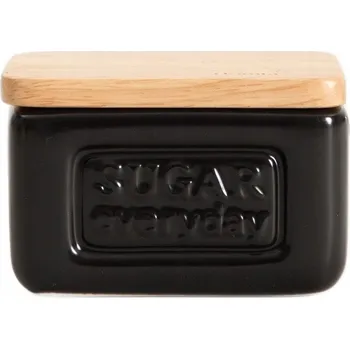 Bytová dekorace Nádoba SYLAN na cukr černá 10x7 cm HOMLA