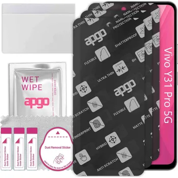 Pouzdro na mobilní telefon 3x MATNÉ Hybridní Sklo pro Vivo Y31 Pro 5G, alternativa tvrzeného skla