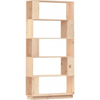 Knihovna Regál na knihy/přepážka, masivní borové dřevo, 80x30x163,5 cm
