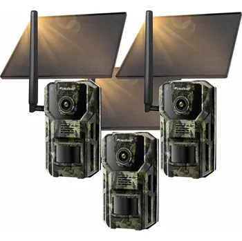 IP kamera SOLÁRNÍ FOTOPAST 3G 4G S SIM GPS KAMERA 2K NOČNÍ IP66 AKUMULÁTOR 3KS