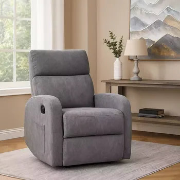 Masážní křeslo LuxuryForm DESIGN Televizní křeslo BRUNO otočné s polohováním - šedé