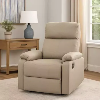 Masážní křeslo LuxuryForm DESIGN Televizní křeslo CARLOS s polohováním - béžové