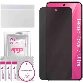 Pouzdro na mobilní telefon Hybridní Sklo s filtrem soukromí pro Tecno Pova 7 Ultra, PRIVACY