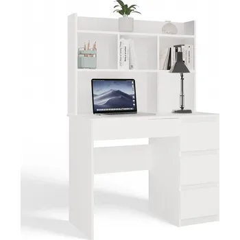 Psací stůl Psací stůl s nástavbou MIJAS pravý matně bílý