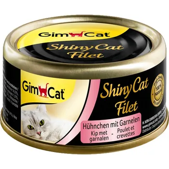 Krmivo pro kočku 6x70g GimCat ShinyCat - kuřecí a garnely