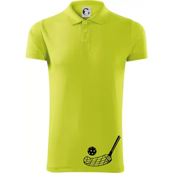 Pánská košile Floorball nápis šikmo - Polokošile Victory sportovní (dresovina) - L ( Limetková )